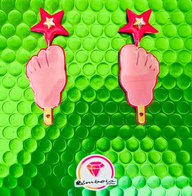 Pendientes Frigopie ice cream earrings pendientes helados handmade earrings glitter earrings 