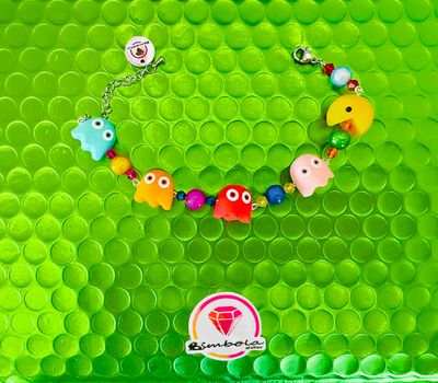 Pulsera comecocos game pulsera pac man necklace pulsera silicona