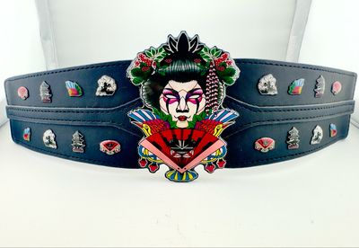 Cinto mujer japonesa cinturón fajín cintura cuero vegano piel sintética diseño exclusivo @Ente.Shop