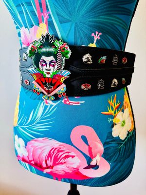 Cinto mujer japonesa cinturón fajín cintura cuero vegano piel sintética diseño exclusivo @Ente.Shop