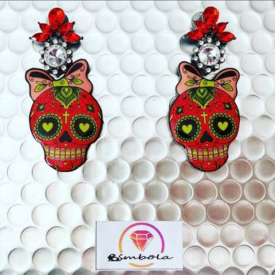 Pendientes calaveras skull Earrings Pendientes Halloween catrina