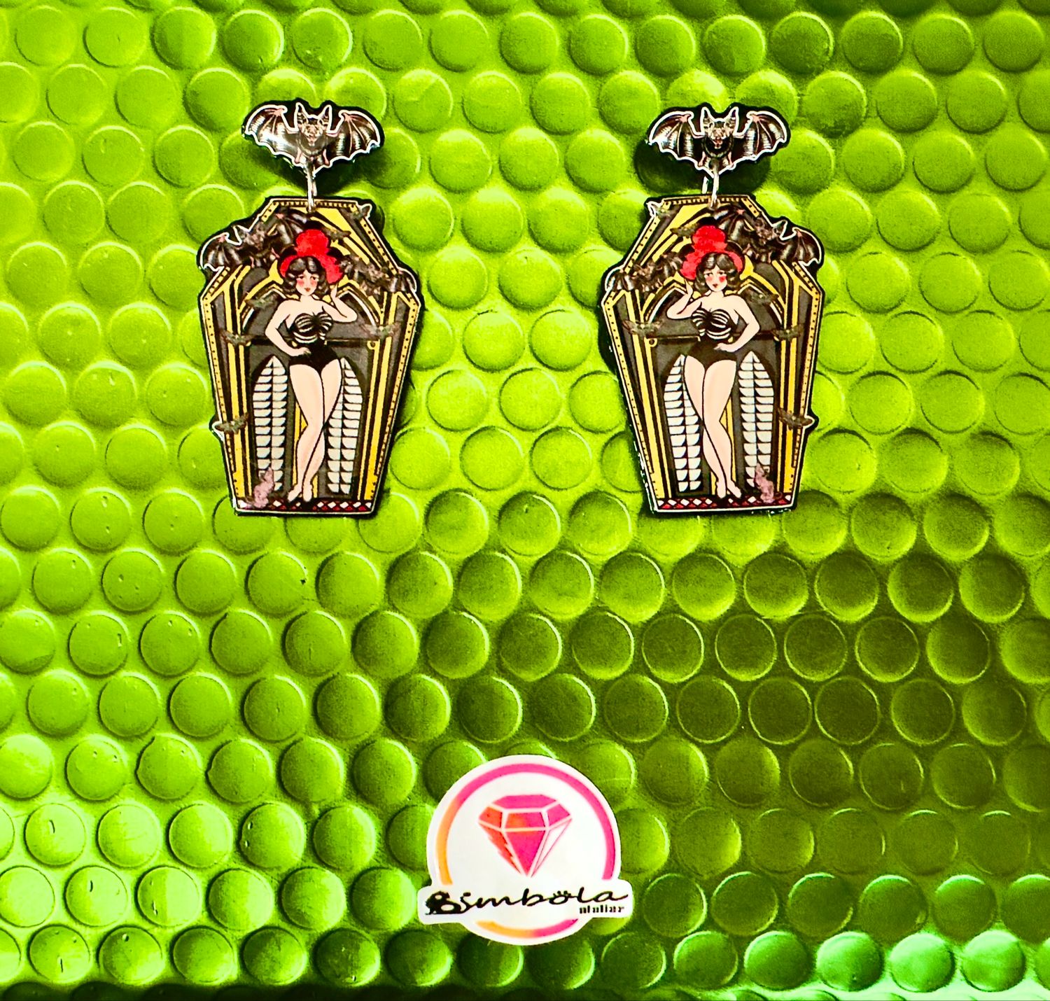 Pendientes araña spider earrings pendientes Halloween earrings Pendientes telaraña murciélaga mujer vampira EXCLUSIVE DESIGN ENTE SHOP