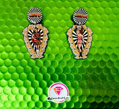 Pendientes Circus amor empoderado circo del amor EXCLUSIVE DESIGN ENTE SHOP