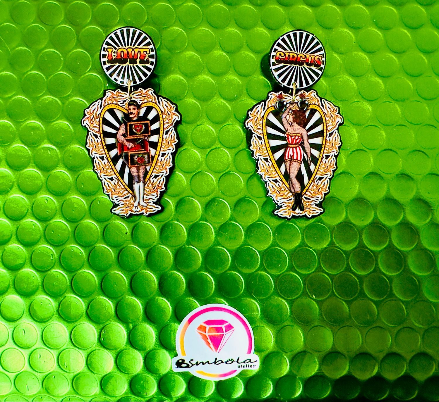 Pendientes Circus amor empoderado circo del amor EXCLUSIVE DESIGN ENTE SHOP