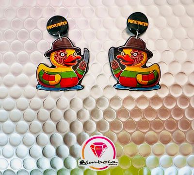 PENDIENTES DUCK VADER EARRINGS PENDIENTES PATO DE GOMA PATITO DE BAÑO