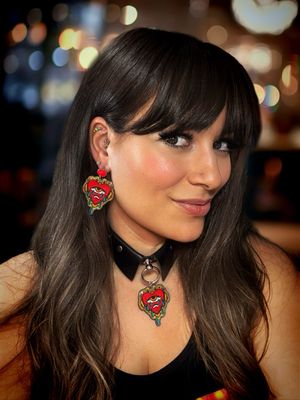 PENDIENTES  earrings tattoo old school earrings EXCLUSIVE DESIGN ENTE SHOP