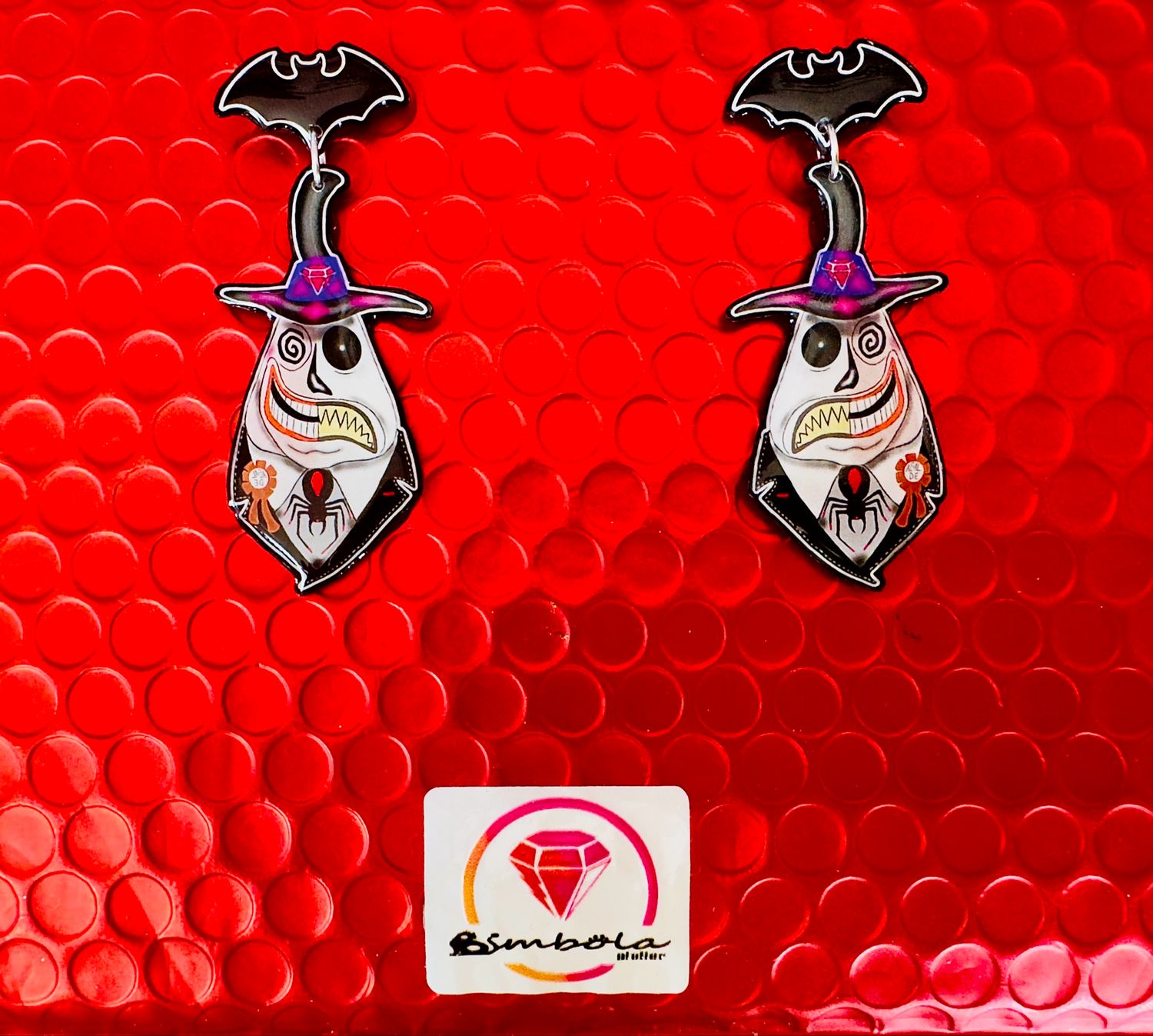 PENDIENTES ALCALDE MAYOR EARRINGS WOMAN EARRINGS HANDMADE FREAK VILLAIN PESADILLA ANTES DE NAVIDAD