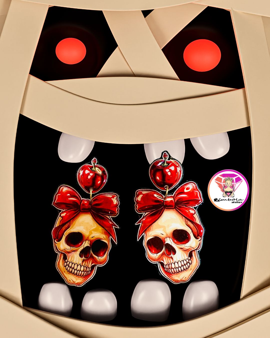 Pendientes calaveras skull Earrings Pendientes Halloween catrina