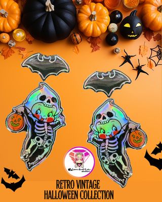 Pendientes kewpies earrings Halloween pendientes spookie cuqui bebés querubines retro vintage