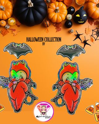 Pendientes kewpies earrings Halloween pendientes spookie cuqui bebés querubines retro vintage