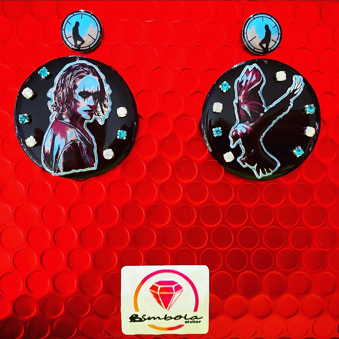 Pendientes cuervo EXCLUSIVE DESIGN ENTE SHOP efecto 3D relieve