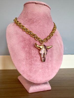 Collar luxury búfalo buey bufalo cristal tornasolado