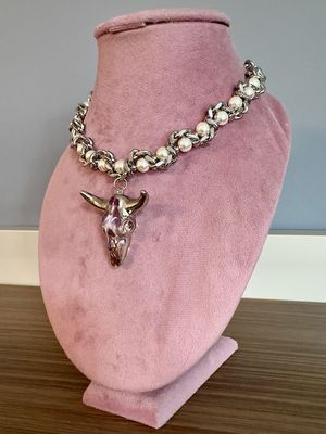 Collar luxury búfalo buey bufalo cristal tornasolado