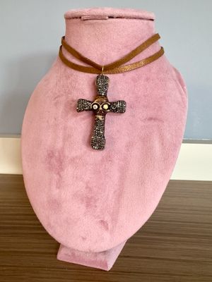 Collar cruz calavera skull