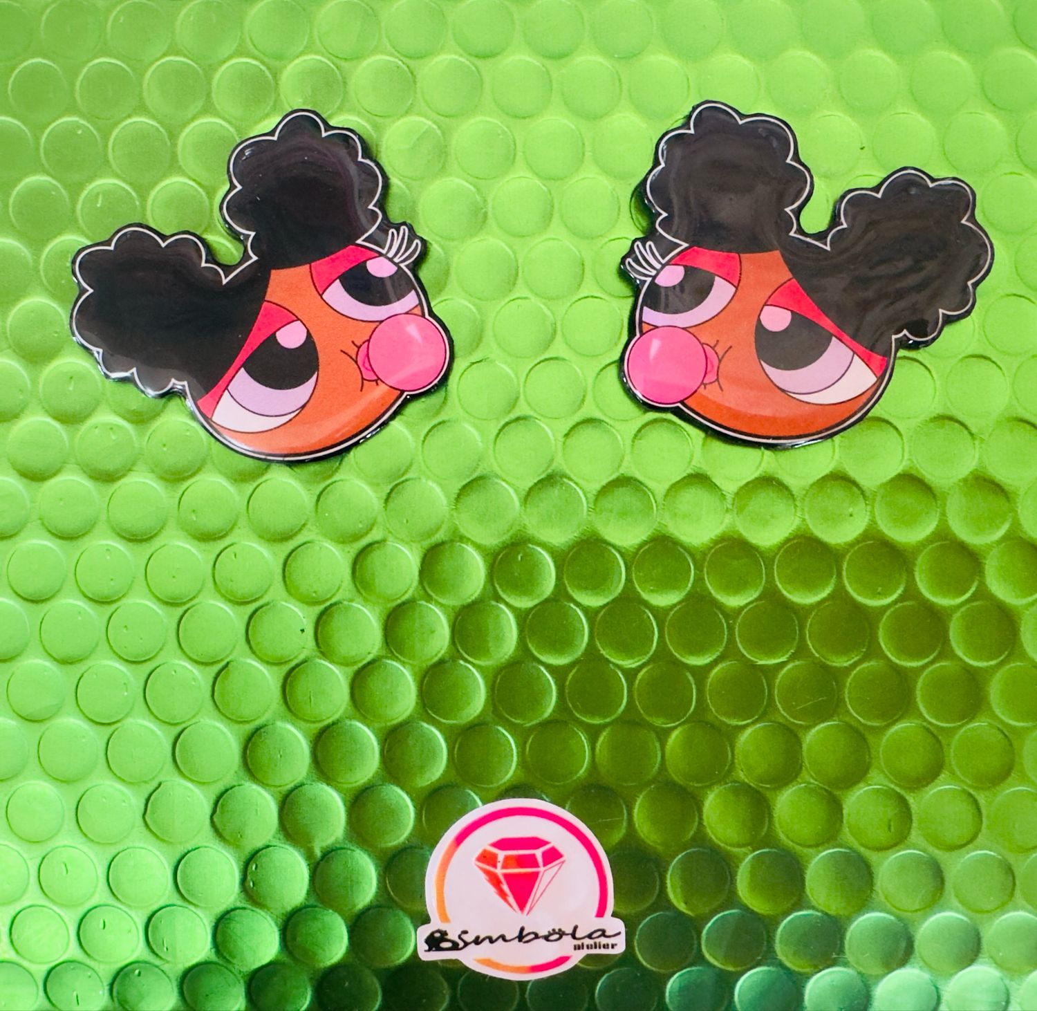 Pendientes afro girl super nena azúcar Loofro Helen design
