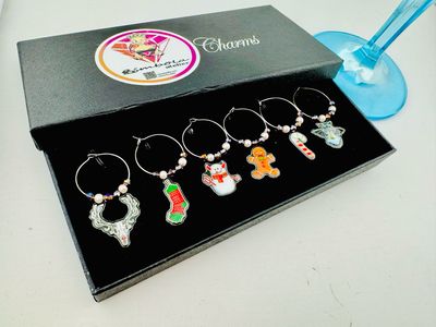 Pack marcacopas identificadores de copas marcador adorno de copas Navidad Ente shop 