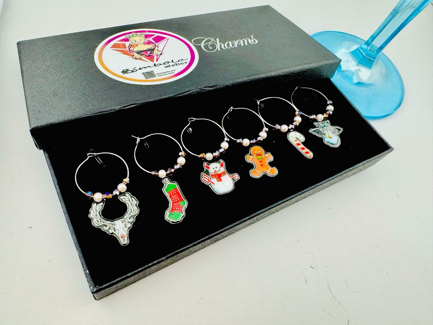 Pack marcacopas identificadores de copas marcador adorno de copas Navidad Ente shop 