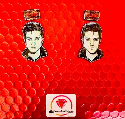 PENDIENTES ELVIS WOMAN EARRINGS GUITAR EARRINGS PENDIENTES CORAZONES 