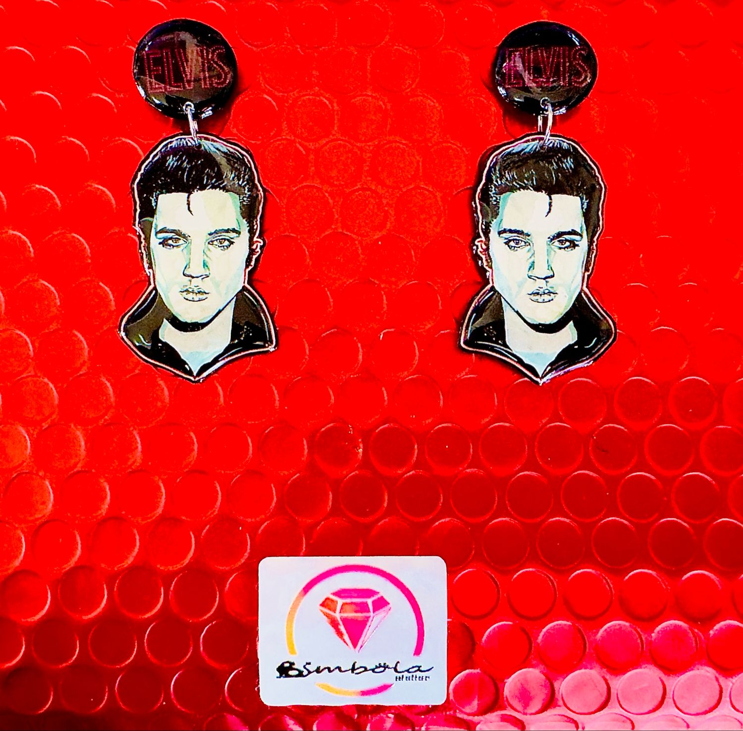 PENDIENTES ELVIS WOMAN EARRINGS GUITAR EARRINGS PENDIENTES CORAZONES 