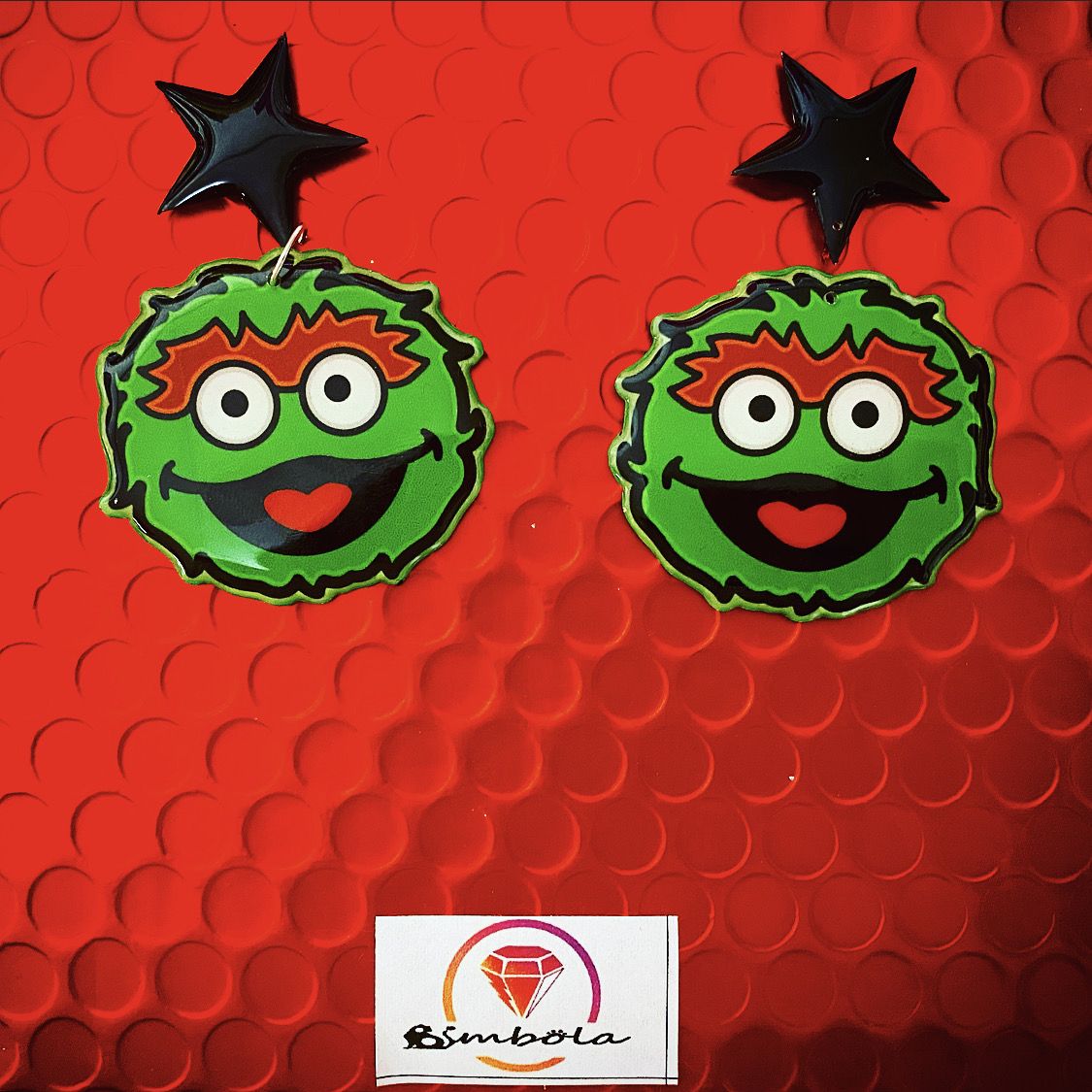 Pendientes Barrio Street pendientes dibujos animados pendientes Oscar earrings pendientes Óscar