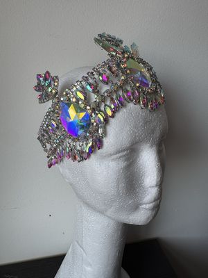 Sombrero gorro strass Tiara diamante pedrería lágrimas pepitas boreal oro corona