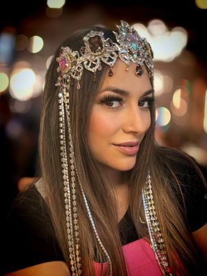 Sombrero gorro strass Tiara diamante pedrería lágrimas pepitas boreal oro corona