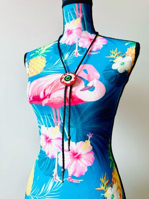 Collar ojo cordón cuero corbata de bolo estilo vaquero tejano regulable ajustable Ente shop exclusive design 