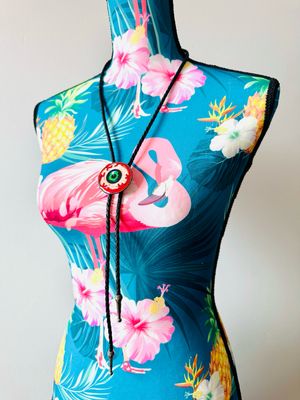 Collar ojo cordón cuero corbata de bolo estilo vaquero tejano regulable ajustable Ente shop exclusive design 
