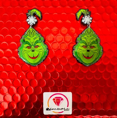 Pendientes Grinch earrings Freak earrings Christmas earrings pendientes navidad
