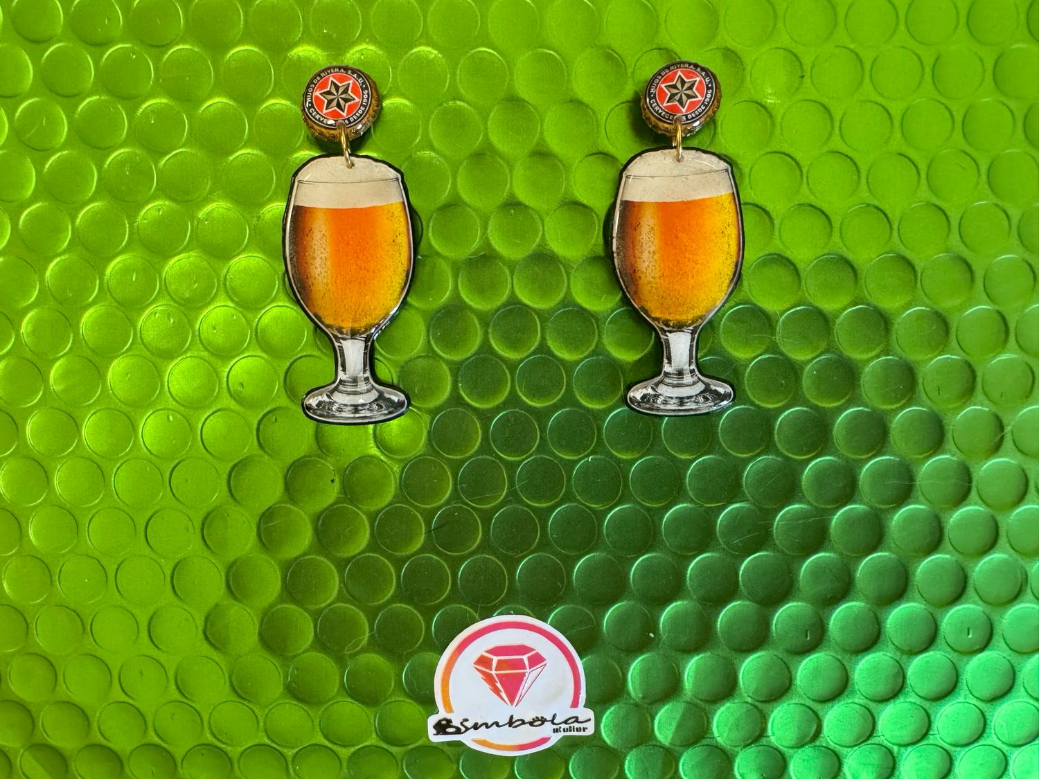 Pendientes Botella bottle earrings pendientes estrella de Galicia cerveza