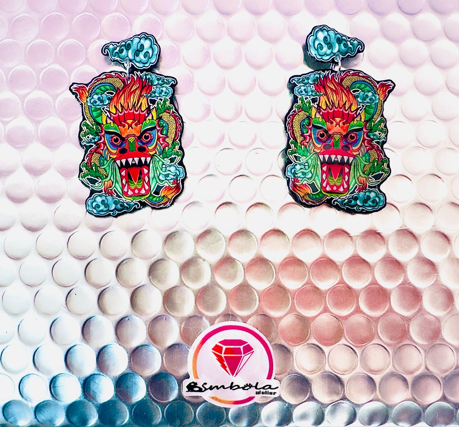 PENDIENTES dragón tattoo dragon earrings EXCLUSIVE DESIGN ENTE SHOP