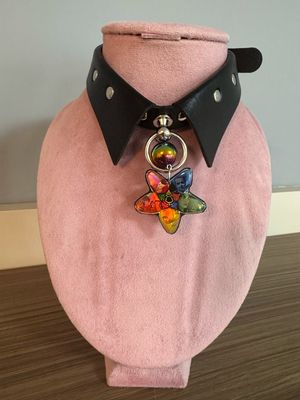 Collar stranger things correa gótico cuero gargantilla punk choker diseño exclusivo