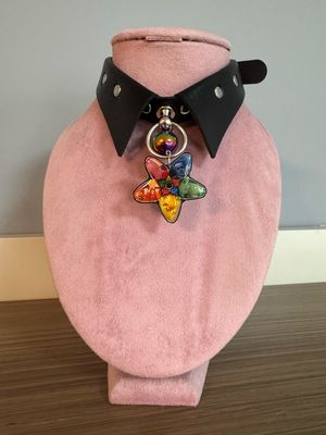 Collar stranger things correa gótico cuero gargantilla punk choker diseño exclusivo