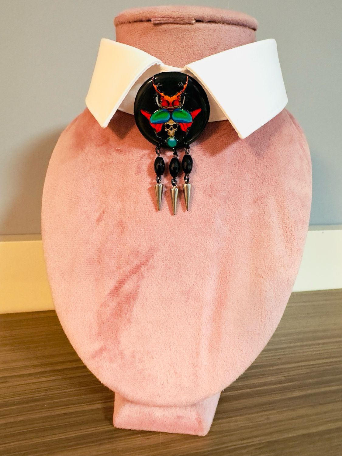 CUBREBOTÓN ESCARABAJO CUELLO PUÑOS VESTIDO BOTONES ENTESHOP EXCLUSIVE DESIGN