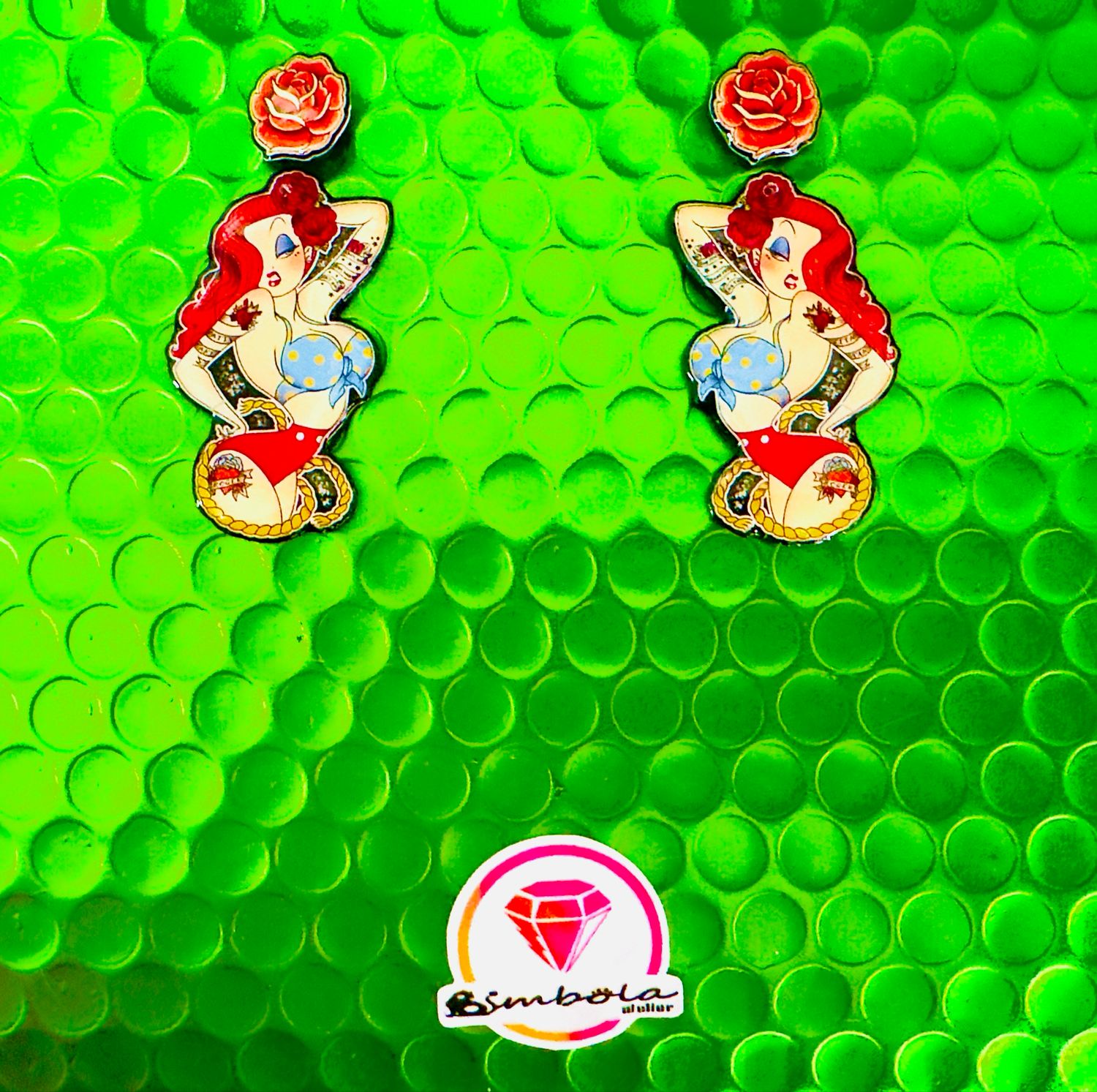 Pendientes Jessica Rabbit earrings pin up 