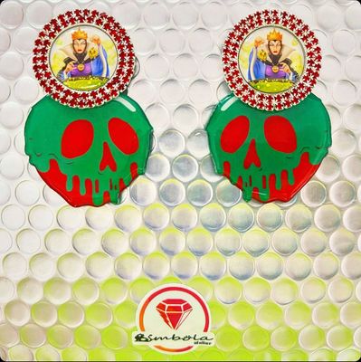 Pendientes manzana envenenada Pendientes evil Queen earrings Pendientes villana