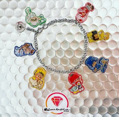 Bimbolina pulsera strawberry bracelet pulsera acero charms pulsera tarta de fresa  