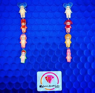 Pendientes sony angels pendientes muñecos doll earrings glitter earrings baby