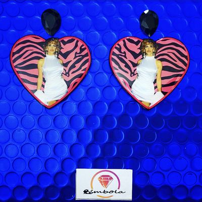 Pendientes la veneno animal print earrings 