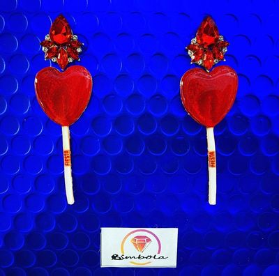 Pendientes Piruletas lollipop earrings handmade earrings glitter earrings 