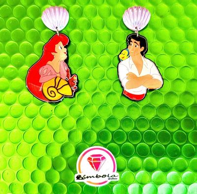 PENDIENTES SIRENITA ARIEL ERIC LITTLE MERMAID EARRINGS FUNNY EARRINGS HANDMADE EARRINGS