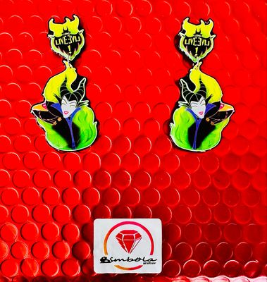 Pendientes Malefica handmade villana maléfica maleficient earrings