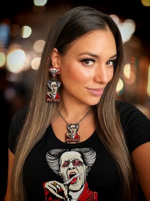 PENDIENTES DRACULA EARRINGS PENDIENTES DRÁCULA HALLOWEEN EARRINGS BRAM STOKER EXCLUSIVE DESIGN ENTE SHOP 