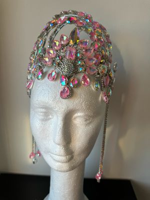 Tiara pedimiento corona boda Tiara strass diamante pedrería lágrimas boreal tocado oro plata