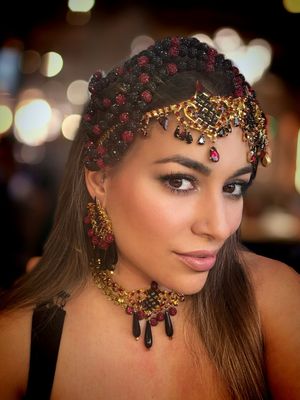Sombrero gorro strass Tiara diamante pedrería lágrimas pepitas boreal oro corona