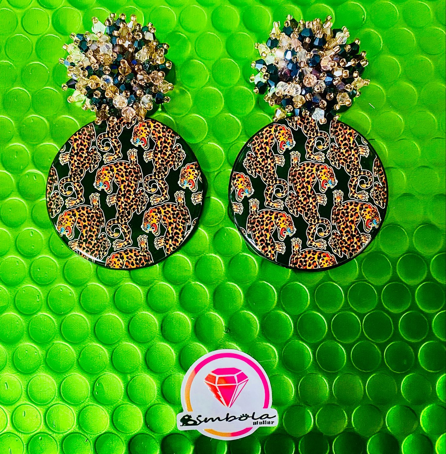 PENDIENTES LEOPARDO TATTOO DESIGN ENTE SHOP 
