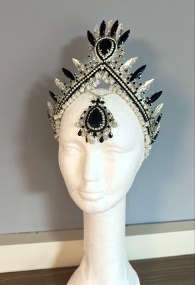 Sombrero gorro strass Tiara diamante pedrería lágrimas pepitas boreal oro corona
