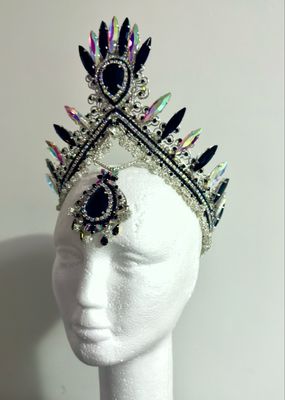 Sombrero gorro strass Tiara diamante pedrería lágrimas pepitas boreal oro corona