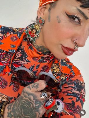 PENDIENTES LEOPARDA LEOPARDO TATTOO DESIGN ENTE SHOP 