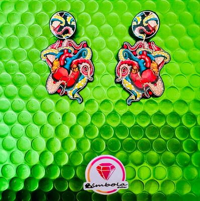 Pendientes corazón pulpo tentáculos EXCLUSIVE DESIGN ENTE SHOP